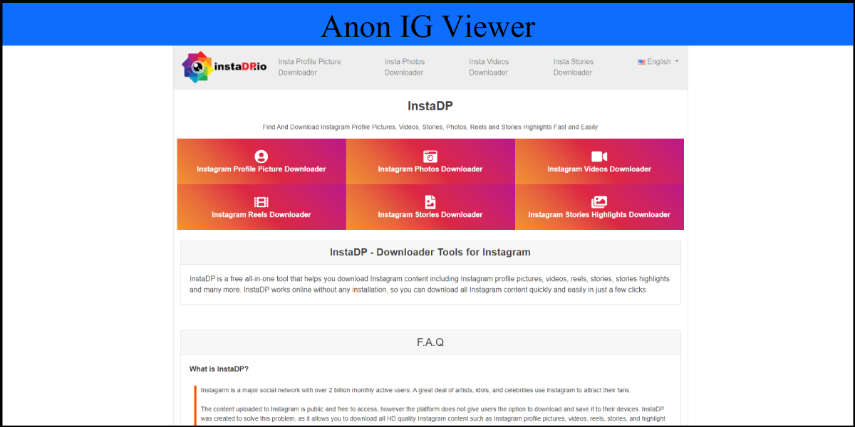 AnonIGviewer - IG story viewer