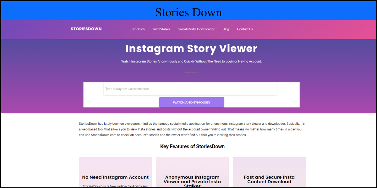 Stories Down - instagram story downloader